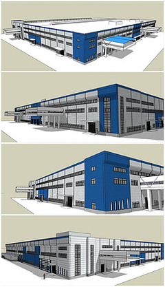 工业建筑SU模型图片素材与设计模板下载指南 伍洛伊工业设计服务